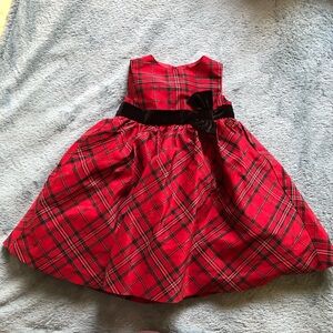 Gymboree Red Plaid Dress with Black Accents